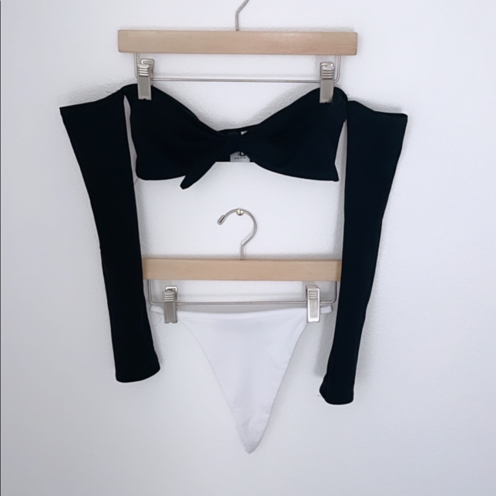 Top and bottom swim suit set.